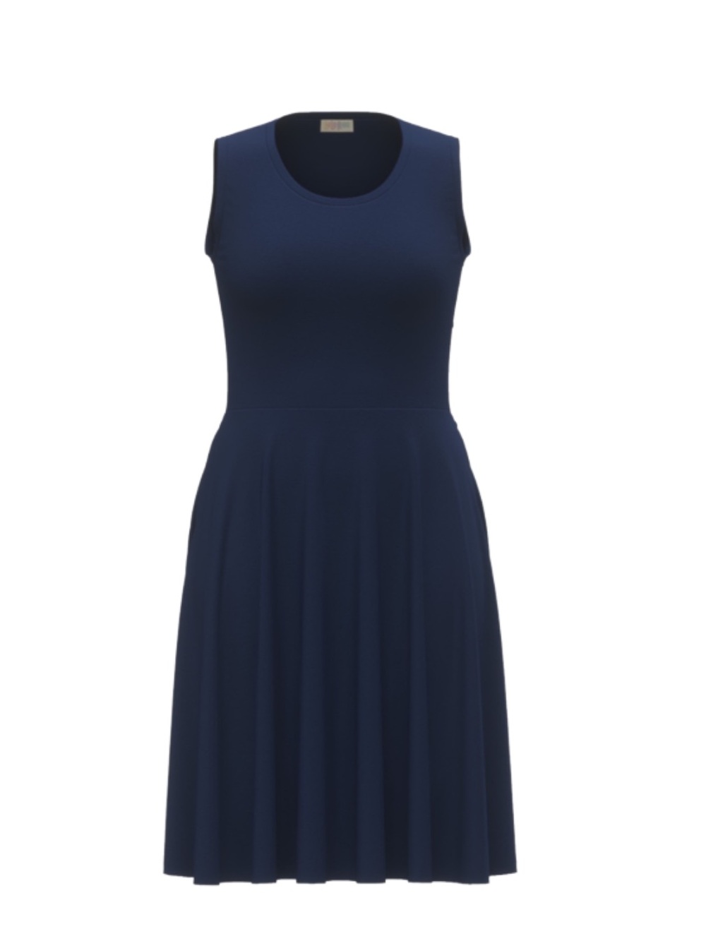 LuLaRoe Nicki Navy Sleeveless Fit-and-Flare Dress
